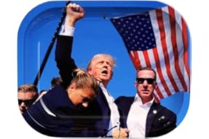 LIGHTER LOCATORS Rolling Tray. Donald Trump Multipurpose Metal Plate. Rollin Tray is 7 x 5.5 inches. Trump Rolling Tins are Durable, Memorabilia. (7 inches x 5.5 inches)