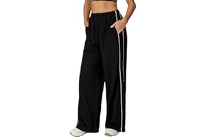 ABOCIW Womens Straight Leg Sweatpants Cotton High Waisted Baggy Athletic Joggers Lounge Pants with Pockets
