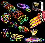 Sunlitec 300 Glowsticks, (656 Pcs Total) Light up Toys Glow Sticks Bracelet Necklace Light-Up Mixed Colors Party Favors Supplies with 356 Connectors (Total 656 PCs)