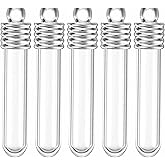 HARFINGTON Name on Rice Glass Vial Pendant Width Mini Glass Bottles, for Necklace Wish Bottle DIY Pendant Craft Souvenirs