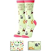 HAPPYPOP Crazy Chicken Socks for Women - Funny Crazy Chicken Cat Bee Lady Gifts for Lovers