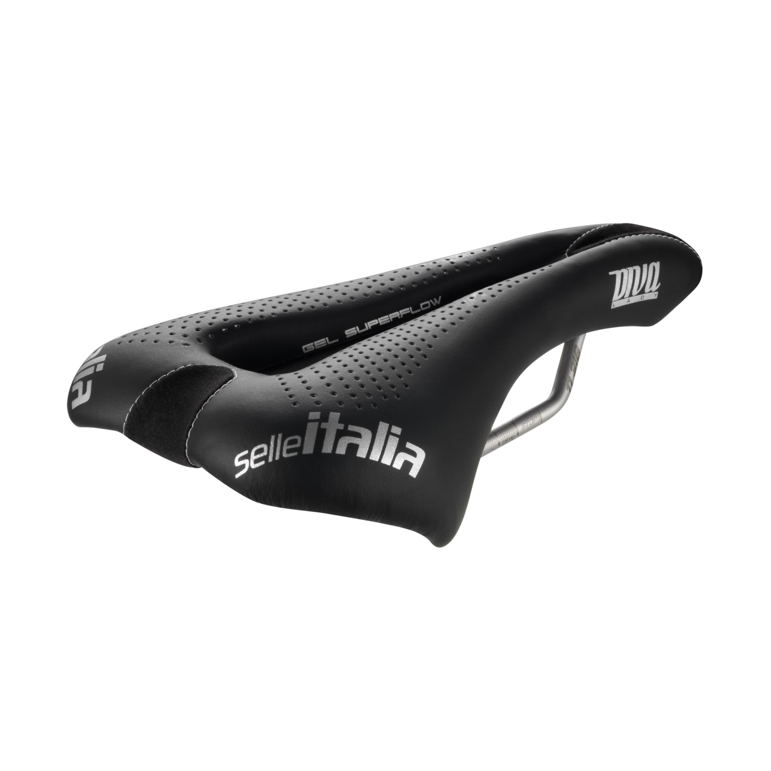 Selle Italia DIVA Gel Superflow Bike Saddle S,Black