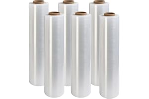 Berry Jumbo Shrink Wrap Roll 20" Width | Heavy Duty 24 Micron | Multipurpose Plastic Wrap for Moving x 5 Times Stretching Len