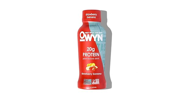 OWYN STRAWBERRY BANANA PROTEIN DRINK, 12 FLUID OUNCE