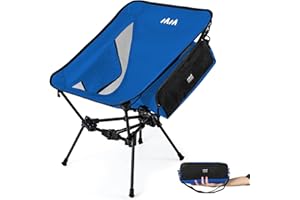 MISSION MOUNTAIN UltraPort Portable Camping Chair, Ultralight Backpacking Chair, Lightweight Camping Chair for Outdoor Camp, Hiking, Travel, Beach, and Picnic - Compact Design (Blue)