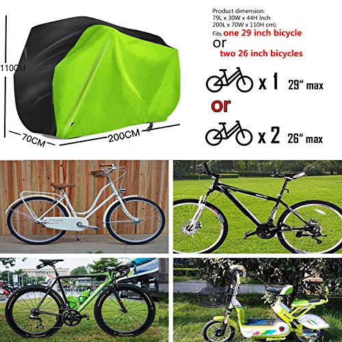 image for HCFGS Bike Cover, 210D Heavy Duty Outdoor Waterproof Bicycle Covers UV