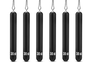 MadBite Tungsten Drop Shot Cylinder Weights, Fishing Sinkers, Sinks Quickly, 1.74 Times Heavier Than Lead Weights, Smaller Size, Cylinder Shape, Quick Connect