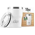 Beast 10 oz Tumbler Stainless Steel Vacuum Insulated Coffee Ice Cup Double Wall Travel Flask (Arctic White)