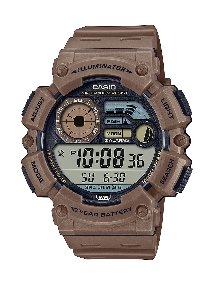 Photo 1 of Casio WS1500H Series | Men’s Digital Watch | Beige | 100 SEC Stopwatch | Countdown Timer | LED Light | 100 Meter Water Resistance | Multi Function Alarm | Auto Calendar | Dual Time| 10 Yr Battery