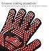 LauKingdom BBQ/Grill Gloves Heat Resistant Oven, L-XL, Black