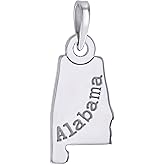 Jewels By Lux Sterling Silver Unisex American States Alabama Charm Pendant
