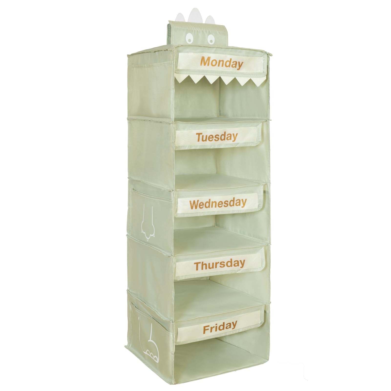 Photo 1 of DoveeDosa Weekly Kids Clothes Organizer - Day of The Week & Daily Organizer - Green