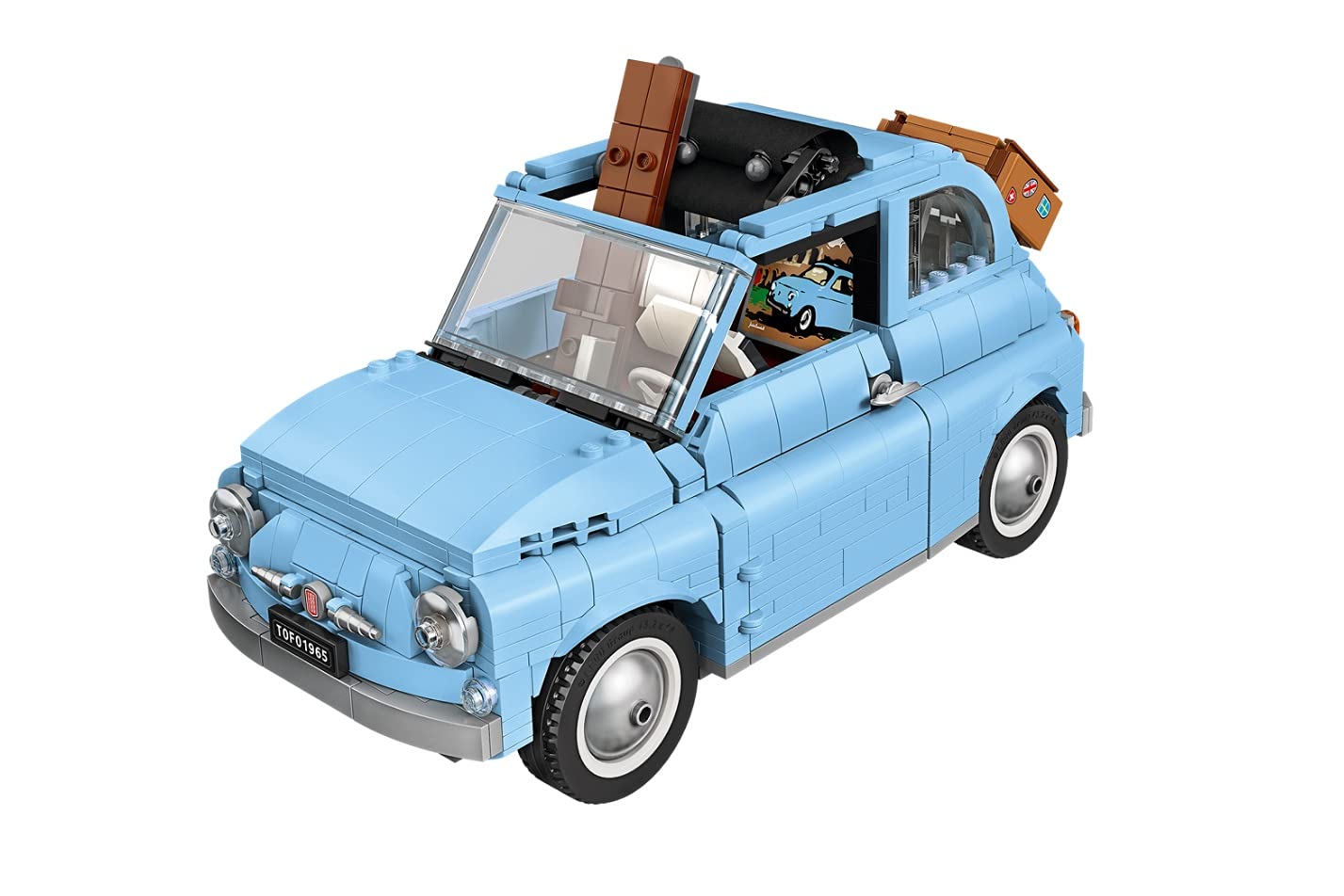 LEGO Creator Expert Fiat 500 Bright Light Blue Car Set 77942