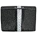 Genuine Stingray Leather Men's Single Stripe Tri-fold Wallet