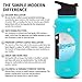 Simple Modern 32 Ounce Summit Water Bottle - Stainless Steel Tumbler Metal Flask +2 Lids - Wide Mouth Double Wall Vacuum Insulated Teal Leakproof -Caribbean