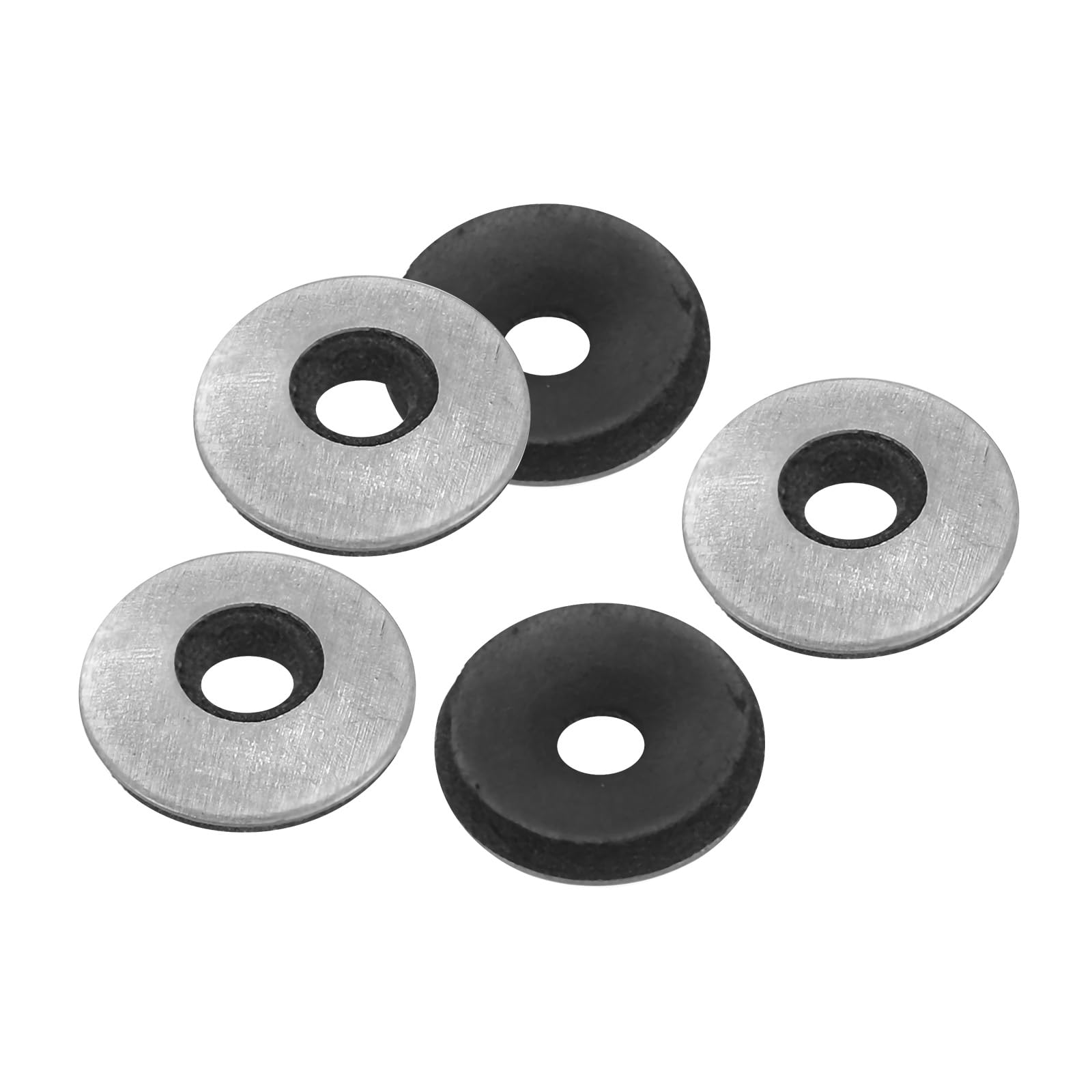 PATIKIL 1/5"x5/9" EPDM Bonded Sealing Washers, 100 Pieces Galvanized Neoprene Rubber Backed Screw Gasket for Industrial Home Machinery Ships Roof (#10)