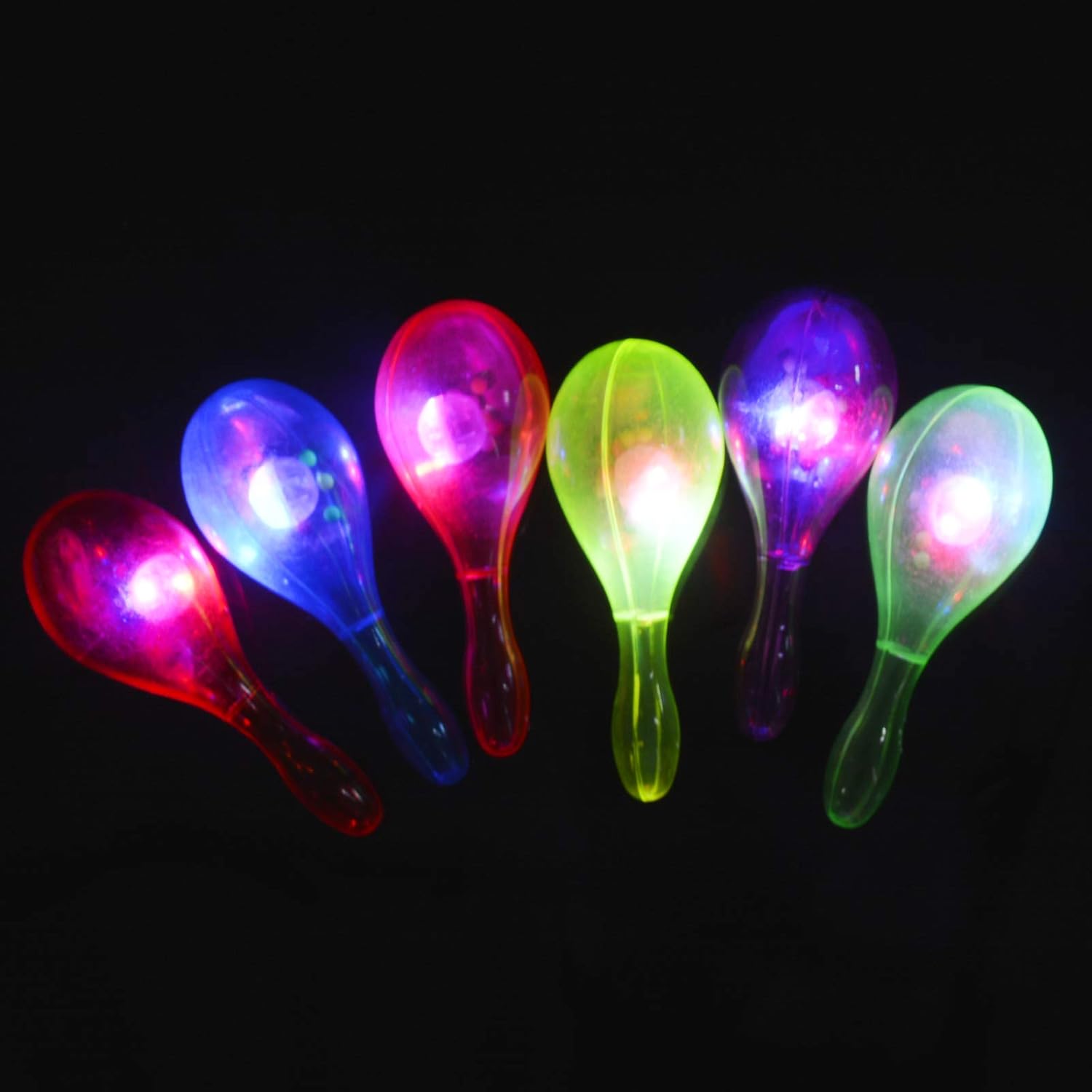 B bangcool 12PCS Light Up Maracas LED Maraca Noise Maker