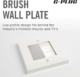 G-PLUG Cable Pass Through Wall Plate Brush White Single Gang view 5