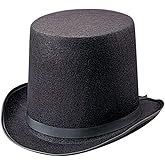 Rhode Island Novelty Deluxe Black Magician Butler Formal Costume Top Hat, One Per Order