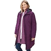 Woman Within Plus Size 3-In-1 Hooded Taslon Jacket