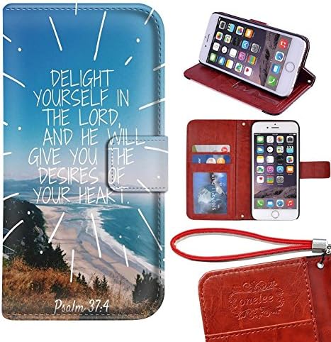 Customized PU Leather Durable Bible Verses Christian Quotes iPhone 6 Plus/6s Plus 5.5 Wallet Case