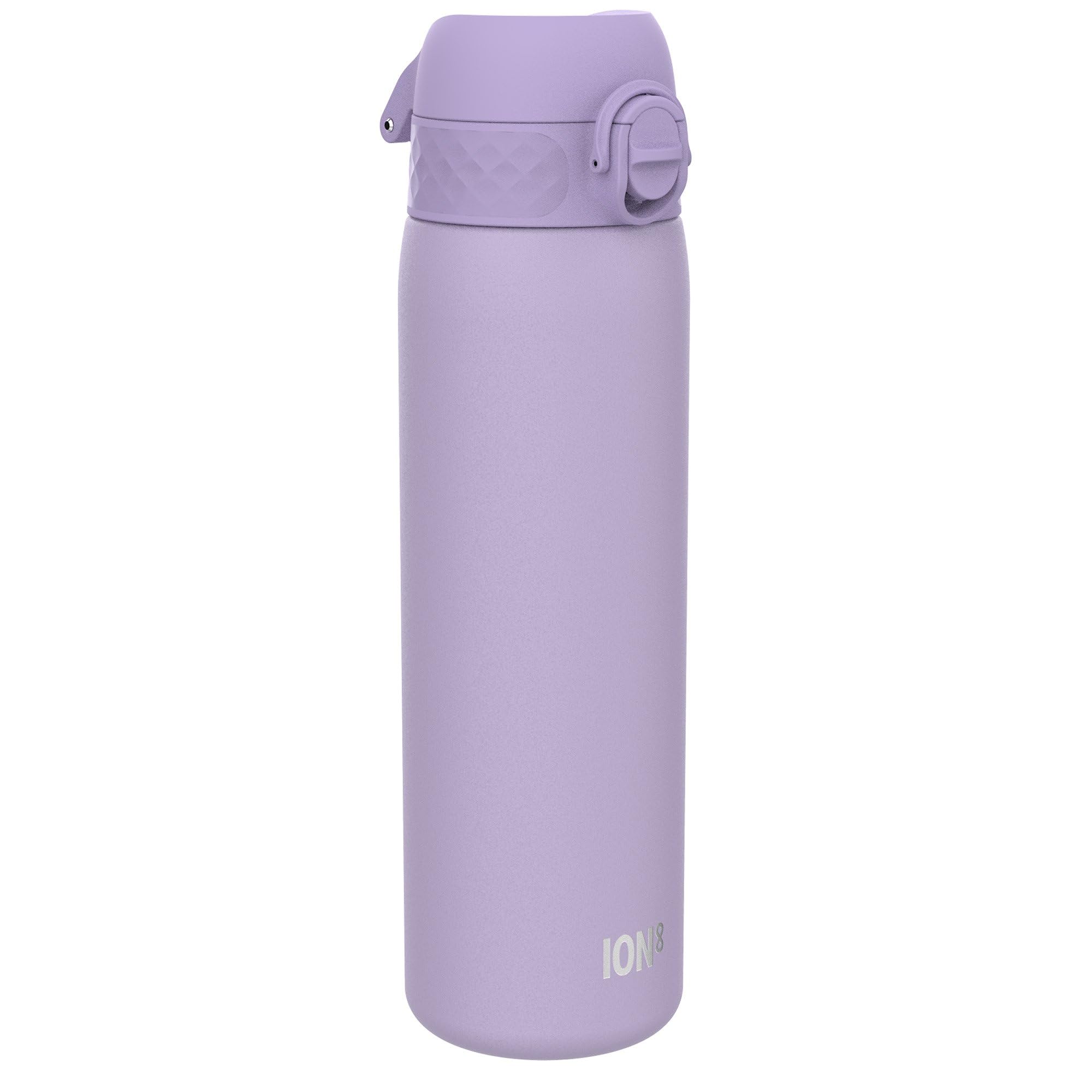 Photo 1 of ION8 Vacuum Insulated Steel Water Bottle, 500 ml/18 oz, Leak Proof, Easy to Open,Secure Lock, Dishwasher Safe, Fits Cup Holders, Carry Handle, Scratch Resistant, Durable Stainless Steel, Light Purple