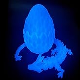 3D Printed Dragon Egg, 15Inch Crystal Dragon with Egg,Surprise Egg,Articulated Fidget Toys for Executive Home Office Decor,Toys for Kids Gifts