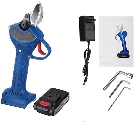 Secateur Electrique 21v Temps De Travail 3 4h Diametre De Coupe De 30 Mm Ciseaux Electrique Pour Lames Massives Pour Arbres Jardin Vigne Et Fruits Batterie Au Lithium Rechargeable De 2000mah Amazon Fr Cuisine