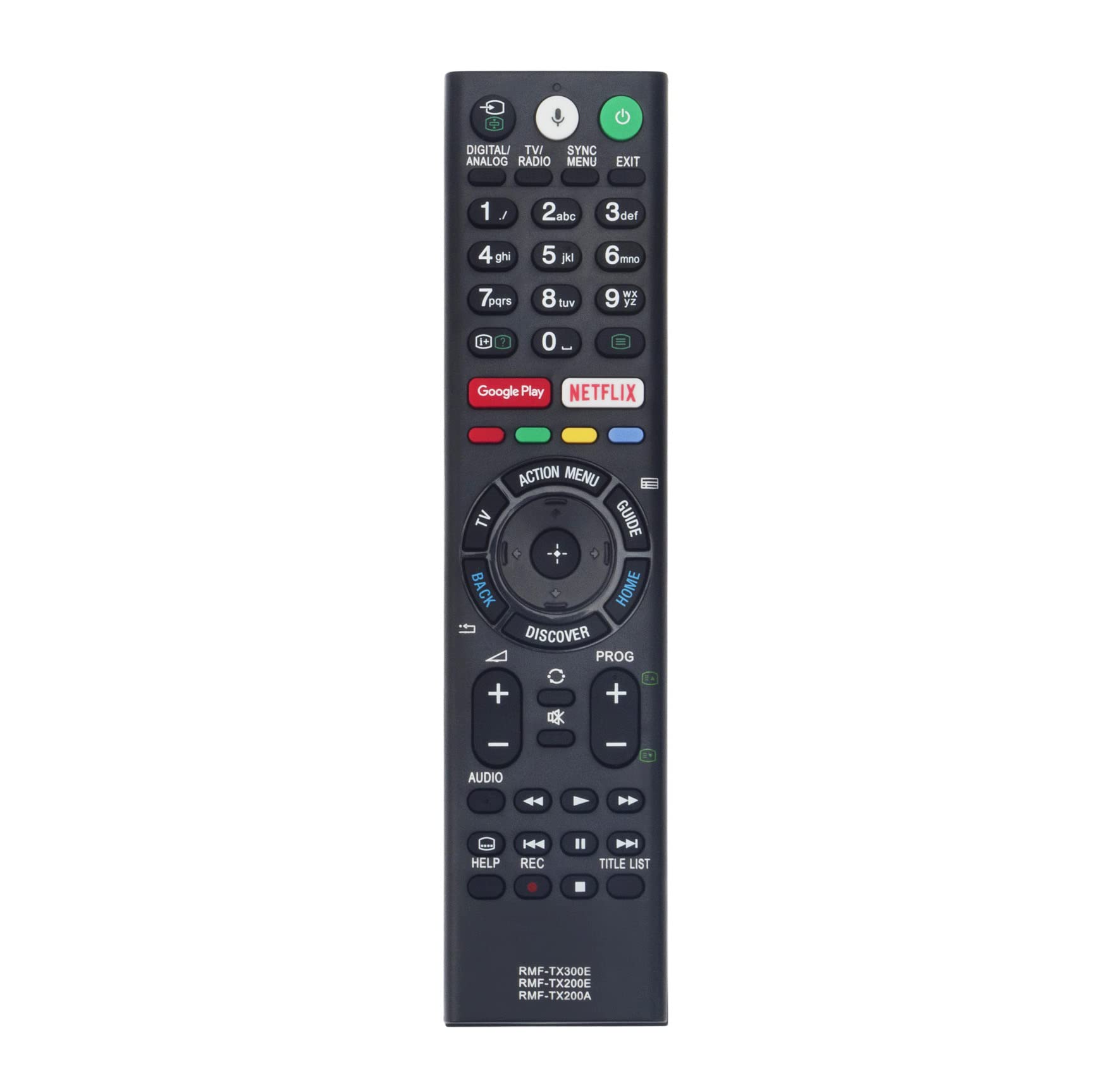 AULCMEET 4IN1 RMF-TX300E RMF-TX200E RMF-TX201E RMF-TX200A Replaced Voice Remote fit for Sony QLED Smart TV KD-49XE8004 KD-65XD8505 KD-65XD8577 KD-65XD8599 KD-65XD9305 KD-65ZD9 KD-75XD8505 KD-49XD8099