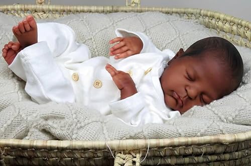 Angelbaby Lifelike African American Reborn Baby Doll Black Girl 20 Inch Newborn Realistic Silicone Baby Doll Soft Body Brown Skin Bebes Sup 並行輸入品 : Angelbaby Realistic Reborn Black Baby Doll Girl - 20