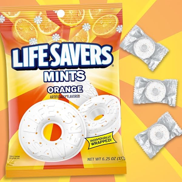 LIFESAVERS ORANGE MINTS 6.25OZ BAG – 2 PACK