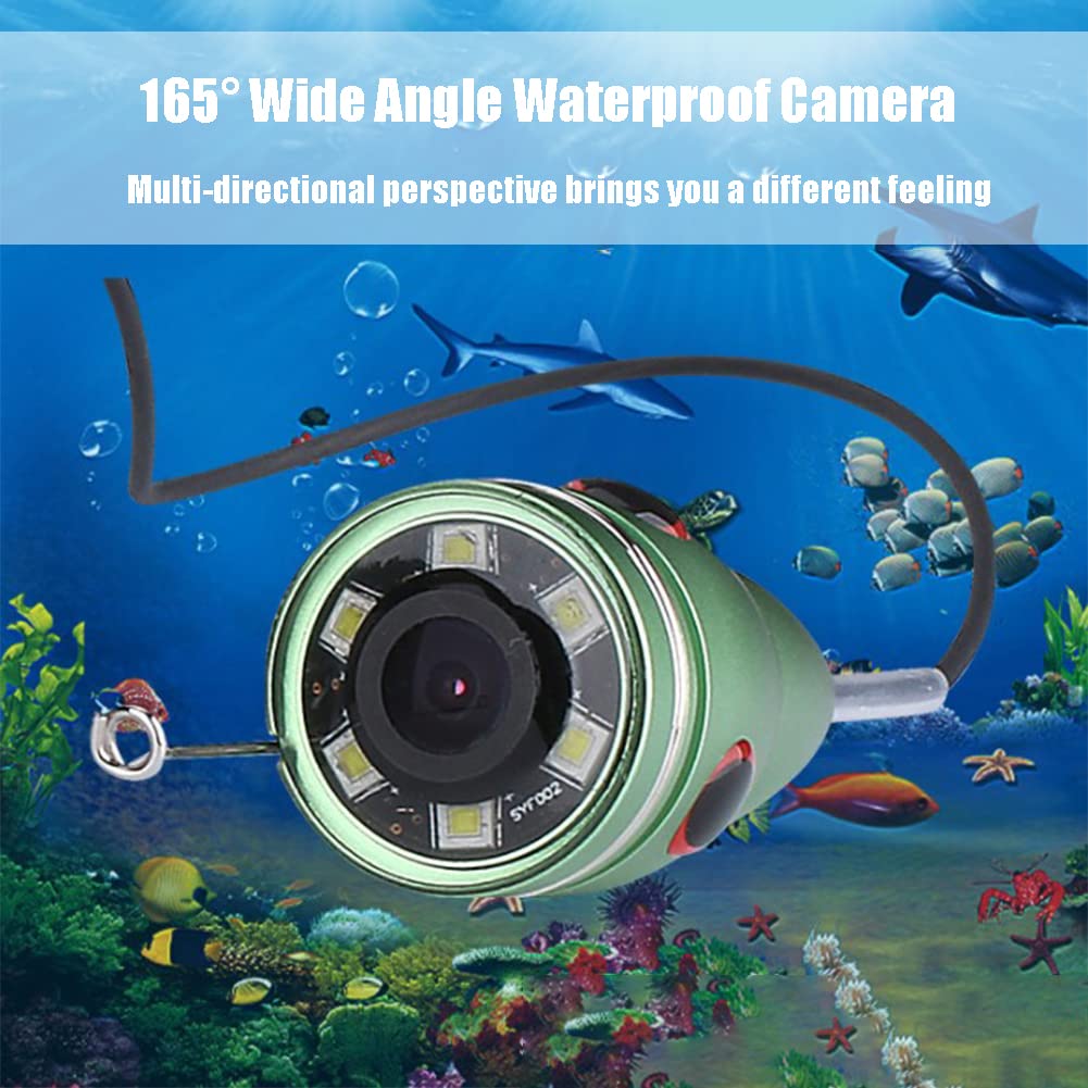 Hilitand Fish Finder Kit, Underwater Fishing Camera with 4.3'' Display, Portable Video Fish Finder, Led Brightness Adjustment, Aluminum Alloy 165° View Fish Model Camera, for Lake Fishing