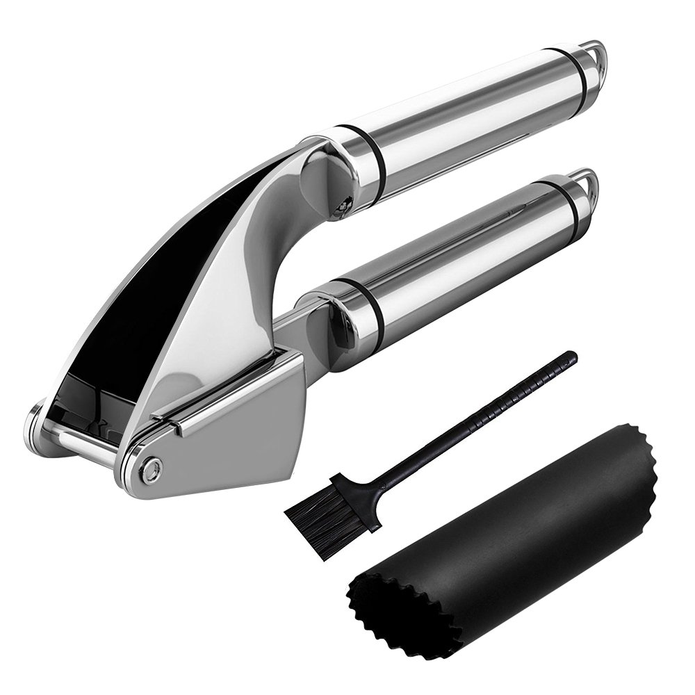 Garlic Press and Peelers Kit, Aifort Stainless Steel Mincer and Silicone Tube Roller