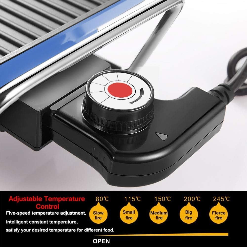 review ZTBXQ Portable Outdoor Barbecue Smoker Accessories 220V Kitchen Electric BBQ Grill Teppanyaki Non-Stick Surface Hot Plate 1500W Adjustable Temperature Incredibly