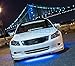 LEDGlow 4pc Blue Slimline LED Underbody Underglow Accent Neon Lighting Kit for Cars – Solid Color Illumination – Water Resistant, Low Profile Tubes – Included Power Switch Turns Lights On & Offthumb 4