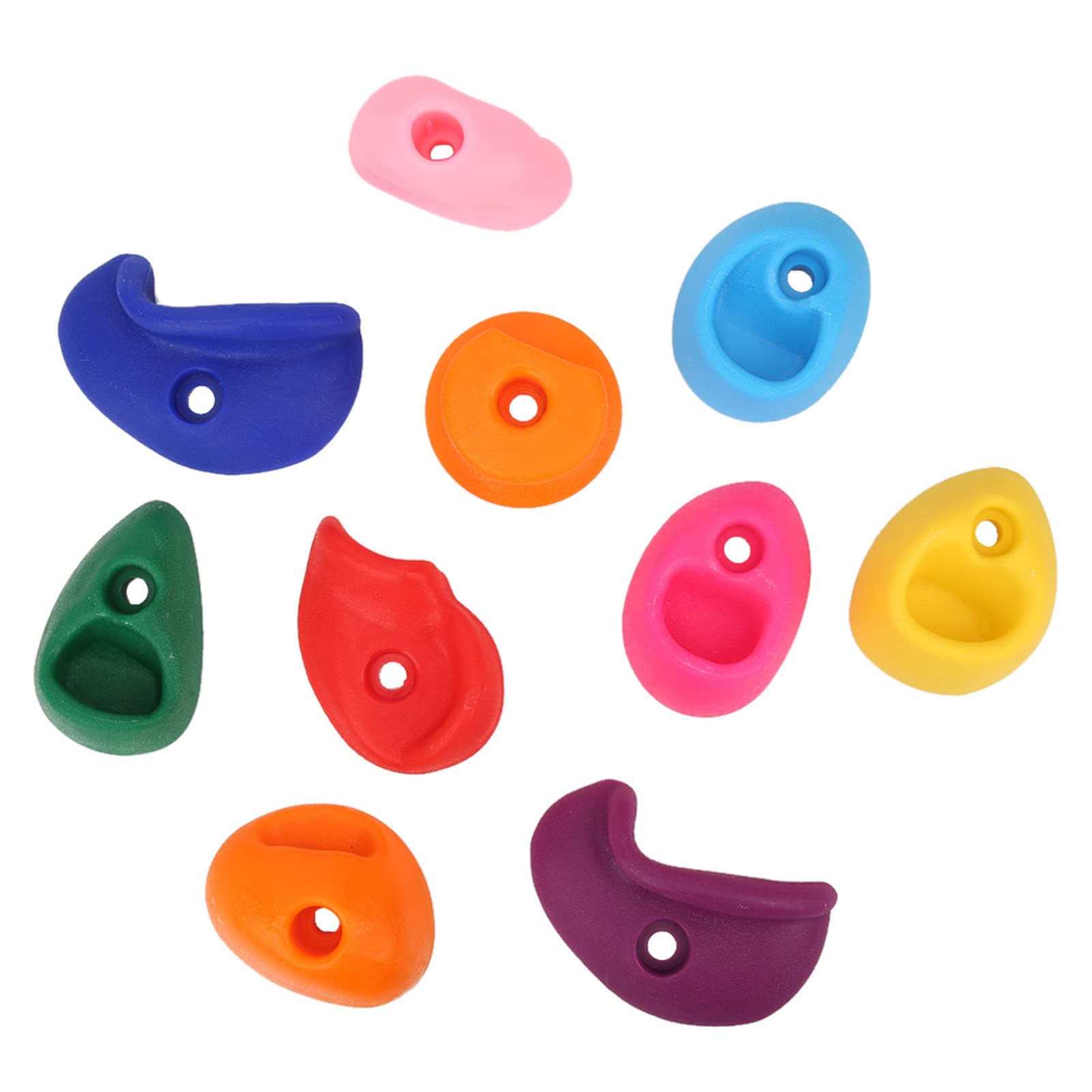 10pcs Climbing Holds MultiColored Large Rock Climbing Holds Outdoor Large Rock Wall Grips (Medium size 10 pack)