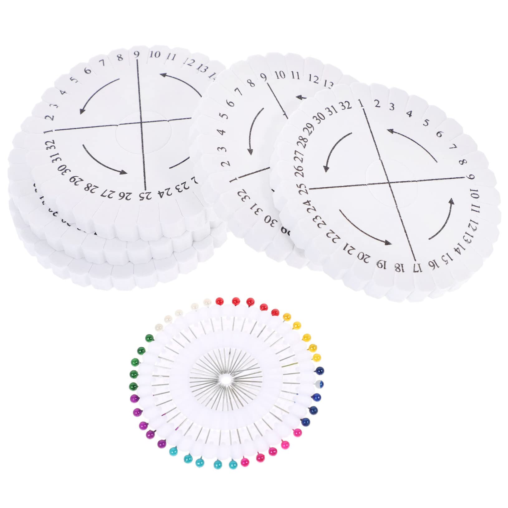 OFFSCH 4 Inch Round Kumihimo Braiding Board Set with Positioning Pins for Handmade Bracelet Making Macrame Craft Accessories