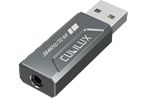 Cubilux USB A to 3.5mm Headphone Adapter with 384KHz/32Bit DAC, TRRS Headset and Microphone, USB Audio Adapter for PC Laptop,