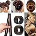Travelmall 2 pcs Fashion Hair Styling Hair Bun Maker Clip Curler Roller Tool Hair Donut Former Foam for Girl Ladies Magic DIY Hair Tool Black +Brown