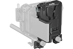 SmallRig V-Mount Battery Plate Kit for 15mm LWS Rods, with Dual Rod Clamp, LCD Screen Protector & Cable Clips, D-Tap & USB-C 