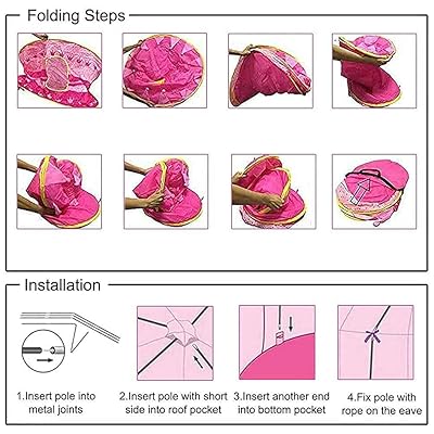 Buy Edenshow Pop Up Kids Play Tent Toddler Playhouse Princess Castle Tents Indoor Outdoor Portable Foldable Girl Boy Baby Play Tent Gift With Storage Carry Bag Pink Star 55 X 53 Inch