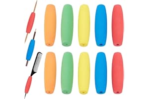 Foam Grip Tubing, 10pcs Foam Tubes Grip Aid for Utensils, Soft Non-Slip Handle Padding, Built up Tubing Padding Grips Aid for