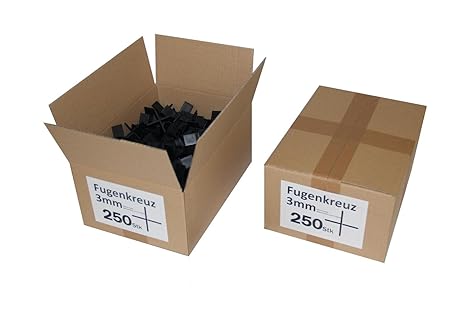 Fugenkreuze 3mm, Bauhöhe 20mm, 250 Stück im Karton