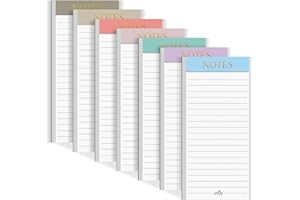 Utron 7 Pack Magnetic Notepads for Refrigerator, Morandi Color Magnetic Grocery List Pad for Fridge, Full Magnet Back Shopping Lists, 30 Sheets Per Note Pads