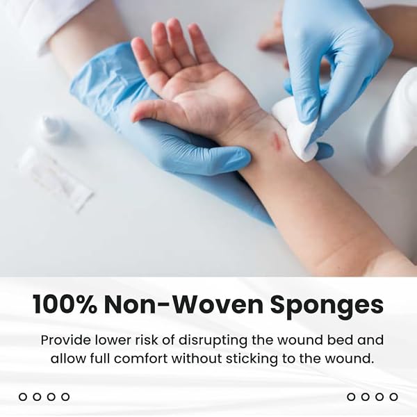 DEALMED NON-WOVEN GAUZE SPONGES – 4-PLY, 4″ X 4″ ALL-PURPOSE NON-STERILE ABSORBENT DENTAL GAUZE WOUND CARE FOR FIRST AID KIT/MEDICAL FACILITIES, 200 COUNT (PACK OF 4)
