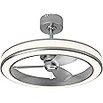 Artika Edwin 25"" LED Chandelier Ceiling Fan, Silver