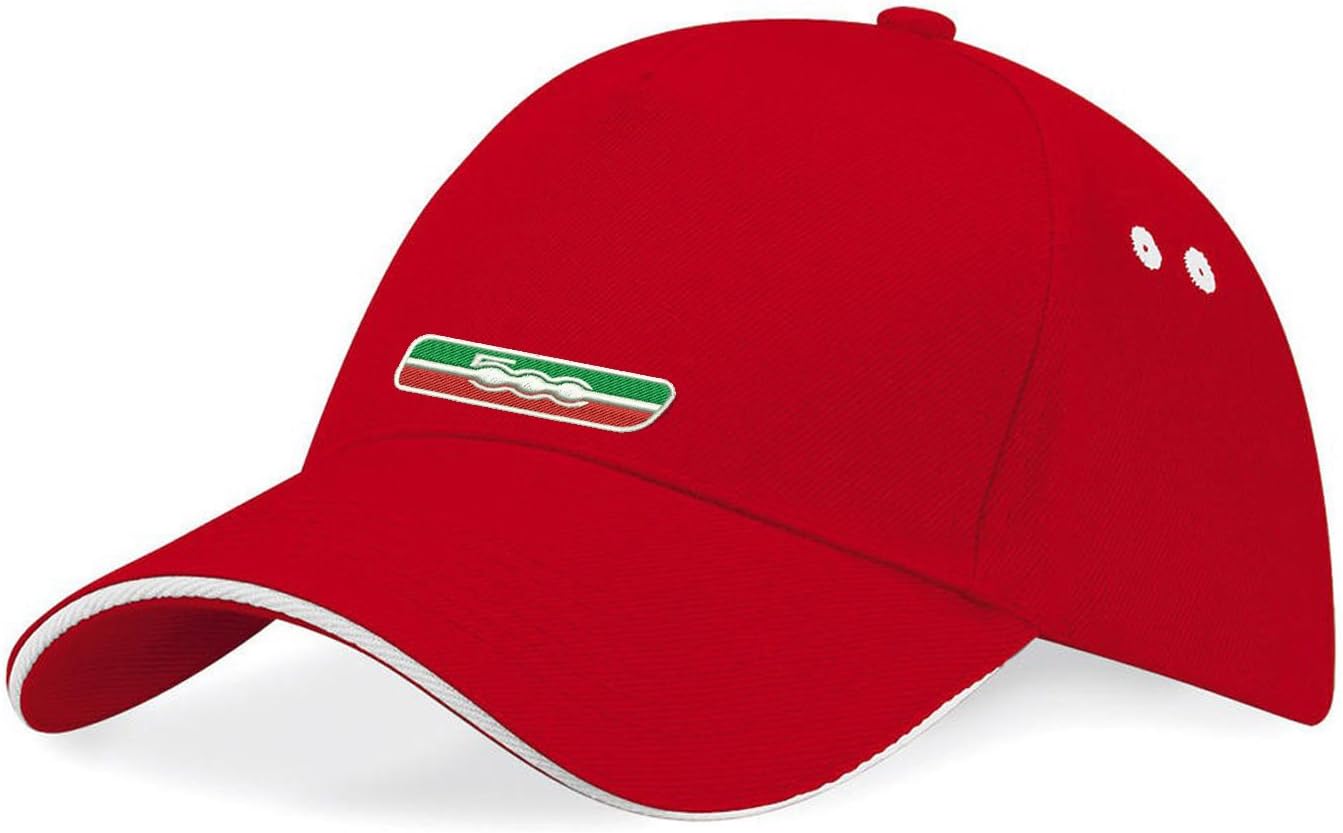 Fiat 500 Italien Car Embroidered Baseball Caps 100% Cotton -k029