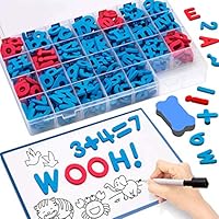 CUJMH Magnetic Letters 228 Pcs Uppercase Lowercase Foam Alphabet ABC Magnets Fridge Refrigerator Toy Set with Magnetic Board and Storage Box for Kids Classroom Home Educational Learning Spelling