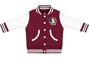Creative Knitwear College Baby Varsity Jacket Lightweight - Team Logo, Multiple Colors, Unisex, (0 Months - 4T)