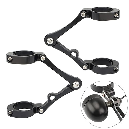 Alchemy Parts Motorbike Headlight Brackets 44mm - 45mm Razor Style - Fork Mounted - CNC Machined Billet Aluminium - PAIR - View #12